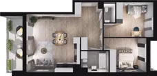 3 pokoje, mieszkanie 68,08 m², piętro 11, oferta nr B104, Podedworze 13, Kraków, Podgórze Duchackie, Piaski Wielkie, ul. Podedworze 13