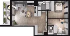 3 pokoje, mieszkanie 73,94 m², piętro 4, oferta nr A99, Podedworze 13, Kraków, Podgórze Duchackie, Piaski Wielkie, ul. Podedworze 13