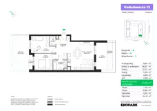 3 pokoje, mieszkanie 67,05 m², parter, oferta nr B3, Podedworze 13, Kraków, Podgórze Duchackie, Piaski Wielkie, ul. Podedworze 13