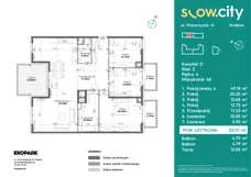 4 pokoje, mieszkanie 125,97 m², piętro 4, oferta nr D3-46, Slow City - Etap D, Kraków, Prądnik Biały, ul. Piaszczysta