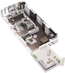 4 pokoje, mieszkanie 115,95 m², piętro 4, oferta nr C1-53, Slow City - Etap C, Kraków, Prądnik Biały, ul. Piaszczysta