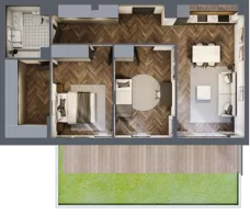 3 pokoje, mieszkanie 68,96 m², piętro 3, oferta nr A4.03, Nad Odrą, Szczecin, Śródmieście, Łasztownia, ul. Celna 4