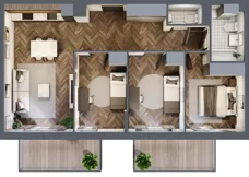 4 pokoje, mieszkanie 72,76 m², piętro 3, oferta nr F4.03, Nad Odrą, Szczecin, Śródmieście, Łasztownia, ul. Celna 4