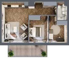 3 pokoje, mieszkanie 57,33 m², piętro 5, oferta nr C.5.05, Nad Odrą, Szczecin, Śródmieście, Łasztownia, ul. Celna 4