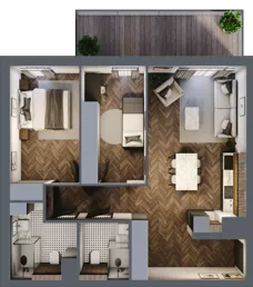 3 pokoje, mieszkanie 64,32 m², piętro 5, oferta nr G.5.03, Nad Odrą, Szczecin, Śródmieście, Łasztownia, ul. Celna 4