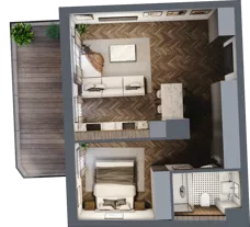 1 pokój, mieszkanie 44,22 m², piętro 3, oferta nr A.3.05, Nad Odrą, Szczecin, Śródmieście, Łasztownia, ul. Celna 4