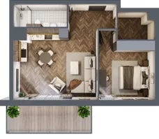 2 pokoje, mieszkanie 49,86 m², piętro 5, oferta nr G.5.01, Nad Odrą, Szczecin, Śródmieście, Łasztownia, ul. Celna 4