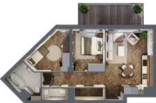 3 pokoje, mieszkanie 59,07 m², piętro 4, oferta nr D.4.01, Nad Odrą, Szczecin, Śródmieście, Łasztownia, ul. Celna 4