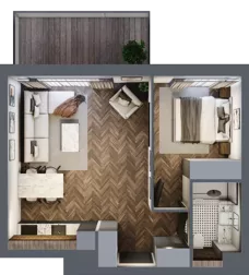 2 pokoje, mieszkanie 43,10 m², piętro 6, oferta nr G.6.04, Nad Odrą, Szczecin, Śródmieście, Łasztownia, ul. Celna 4