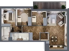 4 pokoje, mieszkanie 75,12 m², piętro 3, oferta nr F.3.07, Nad Odrą, Szczecin, Śródmieście, Łasztownia, ul. Celna 4