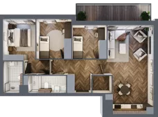 4 pokoje, mieszkanie 75,27 m², piętro 4, oferta nr F.4.06, Nad Odrą, Szczecin, Śródmieście, Łasztownia, ul. Celna 4