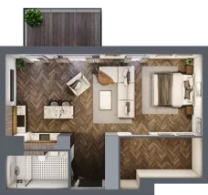 1 pokój, mieszkanie 49,44 m², piętro 4, oferta nr B.4.07, Nad Odrą, Szczecin, Śródmieście, Łasztownia, ul. Celna 4