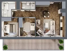 3 pokoje, mieszkanie 61,75 m², piętro 3, oferta nr G.3.02, Nad Odrą, Szczecin, Śródmieście, Łasztownia, ul. Celna 4