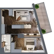 2 pokoje, mieszkanie 49,81 m², piętro 2, oferta nr G.2.04, Nad Odrą, Szczecin, Śródmieście, Łasztownia, ul. Celna 4