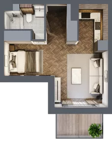 1 pokój, mieszkanie 29,84 m², piętro 4, oferta nr A315, Nad Odrą 3, Szczecin, Śródmieście, Łasztownia, ul. Celna 4