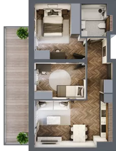 3 pokoje, mieszkanie 48,10 m², piętro 3, oferta nr B204, Nad Odrą 3, Szczecin, Śródmieście, Łasztownia, ul. Celna 4