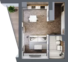 1 pokój, mieszkanie 32,56 m², piętro 2, oferta nr A101, Nad Odrą 3, Szczecin, Śródmieście, Łasztownia, ul. Celna 4