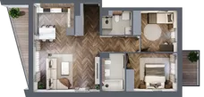 3 pokoje, mieszkanie 68,27 m², piętro 4, oferta nr A303, Nad Odrą 3, Szczecin, Śródmieście, Łasztownia, ul. Celna 4