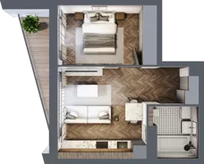 2 pokoje, mieszkanie 35,30 m², piętro 2, oferta nr A104, Nad Odrą 3, Szczecin, Śródmieście, Łasztownia, ul. Celna 4