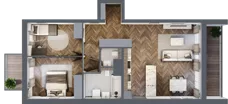 3 pokoje, mieszkanie 74,21 m², piętro 4, oferta nr B303, Nad Odrą 3, Szczecin, Śródmieście, Łasztownia, ul. Celna 4