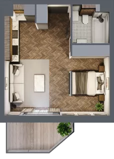 1 pokój, mieszkanie 32,94 m², piętro 3, oferta nr B212, Nad Odrą 3, Szczecin, Śródmieście, Łasztownia, ul. Celna 4
