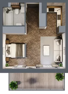 1 pokój, mieszkanie 33,07 m², piętro 3, oferta nr A214, Nad Odrą 3, Szczecin, Śródmieście, Łasztownia, ul. Celna 4