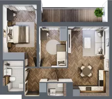 3 pokoje, mieszkanie 54,83 m², piętro 2, oferta nr A106, Nad Odrą 3, Szczecin, Śródmieście, Łasztownia, ul. Celna 4