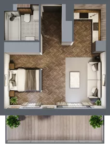 1 pokój, mieszkanie 33,97 m², piętro 3, oferta nr A213, Nad Odrą 3, Szczecin, Śródmieście, Łasztownia, ul. Celna 4