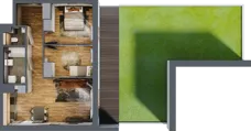 3 pokoje, mieszkanie 59,98 m², piętro 1, oferta nr B.1.11, Osiedle Kwintet, Warszawa, Białołęka, Grodzisk, ul. Podwójna 2, 4, 6, 8, 10