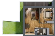 2 pokoje, mieszkanie 52,01 m², parter, oferta nr B.4.2, Osiedle Kwintet, Warszawa, Białołęka, Grodzisk, ul. Podwójna 2, 4, 6, 8, 10