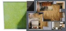 2 pokoje, mieszkanie 39,61 m², parter, oferta nr B.4.4, Osiedle Kwintet, Warszawa, Białołęka, Grodzisk, ul. Podwójna 2, 4, 6, 8, 10