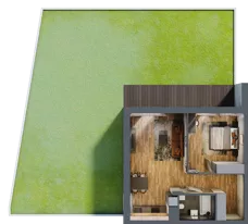 2 pokoje, mieszkanie 52,01 m², parter, oferta nr B.5.2, Osiedle Kwintet, Warszawa, Białołęka, Grodzisk, ul. Podwójna 2, 4, 6, 8, 10