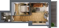 2 pokoje, mieszkanie 33,78 m², parter, oferta nr B.5.6, Osiedle Kwintet, Warszawa, Białołęka, Grodzisk, ul. Podwójna 2, 4, 6, 8, 10