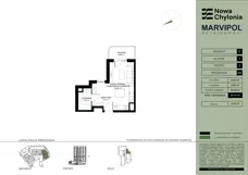 1 pokój, mieszkanie 25,70 m², piętro 3, oferta nr C/C-3-04, Nowa Chylonia, Gdynia, Chylonia, Chylonia, ul. Pucka 4