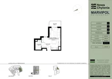 1 pokój, mieszkanie 25,70 m², piętro 4, oferta nr C/C-4-04, Nowa Chylonia, Gdynia, Chylonia, Chylonia, ul. Pucka 4