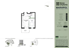 2 pokoje, mieszkanie 33,34 m², piętro 1, oferta nr A/A2-1-02, Nowa Chylonia, Gdynia, Chylonia, Chylonia, ul. Pucka 4