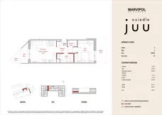 2 pokoje, mieszkanie 51,53 m², parter, oferta nr A/M034, Osiedle Juu, Warszawa, Białołęka, Grodzisk, ul. Skarbka z Gór 47