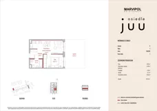 2 pokoje, mieszkanie 34,63 m², parter, oferta nr C/M001, Osiedle Juu, Warszawa, Białołęka, Grodzisk, ul. Skarbka z Gór 47