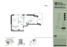 3 pokoje, mieszkanie 55,74 m², piętro 1, oferta nr A/A1-1-01, Nowa Chylonia, Gdynia, Chylonia, Chylonia, ul. Pucka 4