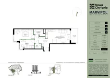 3 pokoje, mieszkanie 64,11 m², piętro 2, oferta nr A/A2-2-01, Nowa Chylonia, Gdynia, Chylonia, Chylonia, ul. Pucka 4