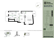 4 pokoje, mieszkanie 70,25 m², piętro 1, oferta nr B/B1-1-03, Nowa Chylonia, Gdynia, Chylonia, Chylonia, ul. Pucka 4