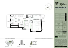 4 pokoje, mieszkanie 70,75 m², piętro 2, oferta nr B/B1-2-03, Nowa Chylonia, Gdynia, Chylonia, Chylonia, ul. Pucka 4