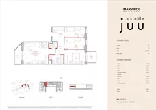 4 pokoje, mieszkanie 70,20 m², piętro 1, oferta nr A/M041, Osiedle Juu, Warszawa, Białołęka, Grodzisk, ul. Skarbka z Gór 47
