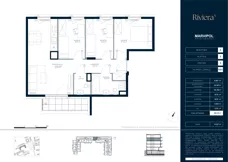 4 pokoje, mieszkanie 66,12 m², piętro 3, oferta nr A/M083, Riviera 5, Warszawa, Białołęka, Żerań, ul. Żubowiecka