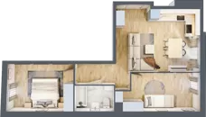 3 pokoje, mieszkanie 52,07 m², piętro 1, oferta nr 57, Stalowa 65 - przy stacji metra, Warszawa, Praga Północ, Nowa Praga, ul. Stalowa 65