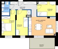 4 pokoje, mieszkanie 69,41 m², piętro 2, oferta nr POGO/D/3D, Pogonowskiego 73, Łódź, Polesie, Stare Polesie, ul. Pogonowskiego 73