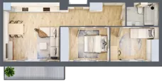 3 pokoje, mieszkanie 54,74 m², piętro 1, oferta nr RD1/E/12, Rędzińska, Wrocław, Maślice, ul. Rędzińska