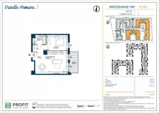 2 pokoje, mieszkanie 44,18 m², piętro 1, oferta nr OH3-2/K/2/282, Osiedle Hemara 3, Warszawa, Białołęka, Brzeziny, ul. Mariana Hemara