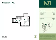 1 pokój, mieszkanie 28,37 m², piętro 1, oferta nr POGO2/A/2L, Pogonowskiego 52, Łódź, Polesie, Stare Polesie, ul. Pogonowskiego 52