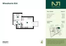 2 pokoje, mieszkanie 45,30 m², parter, oferta nr POGO2/B/1A, Pogonowskiego 52, Łódź, Polesie, Stare Polesie, ul. Pogonowskiego 52